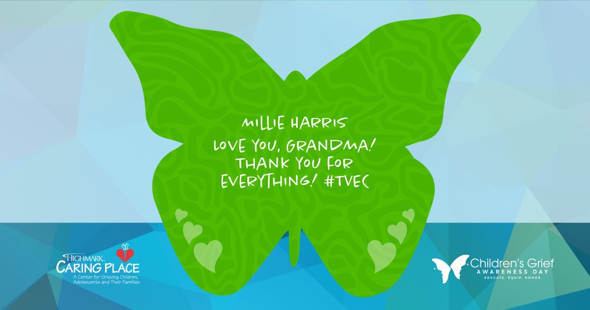 Butterfly dedicated to Millie Harris - Illuminating HOPE