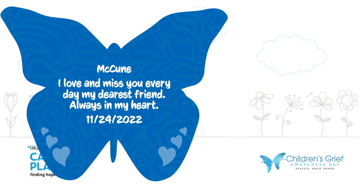 Butterfly dedicated to McCune Illuminating HOPE