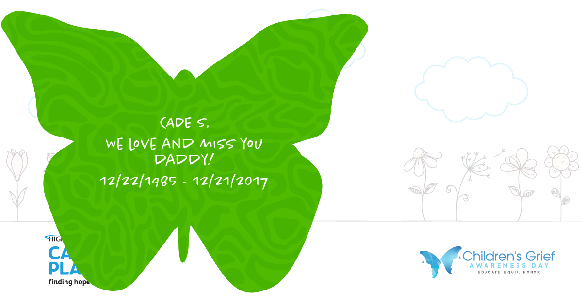 Butterfly dedicated to CADE S. - Illuminating HOPE
