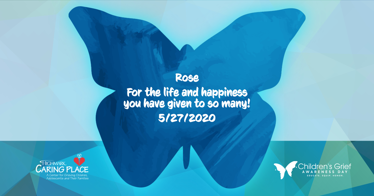 Butterfly dedicated to Rose - Illuminating HOPE